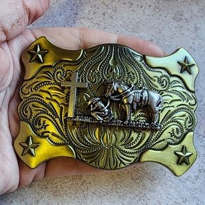 ew Western horse faith Belt Buckle